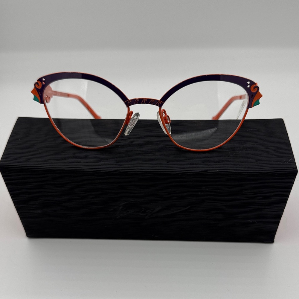 Vibrant Purple and Orange Women's Glasses